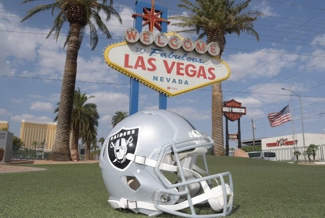 Raiders helmet, Welcome to Las Vegas sign