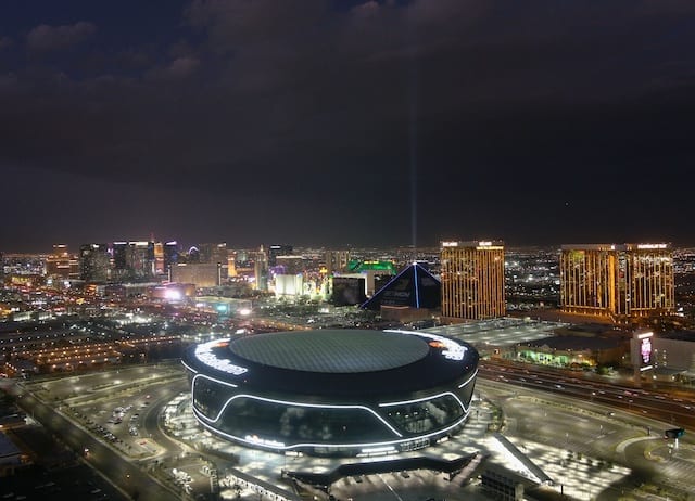 Allegiant Stadium view, Las Vegas strip