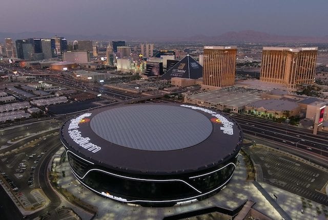 Allegiant Stadium view, Las Vegas strip