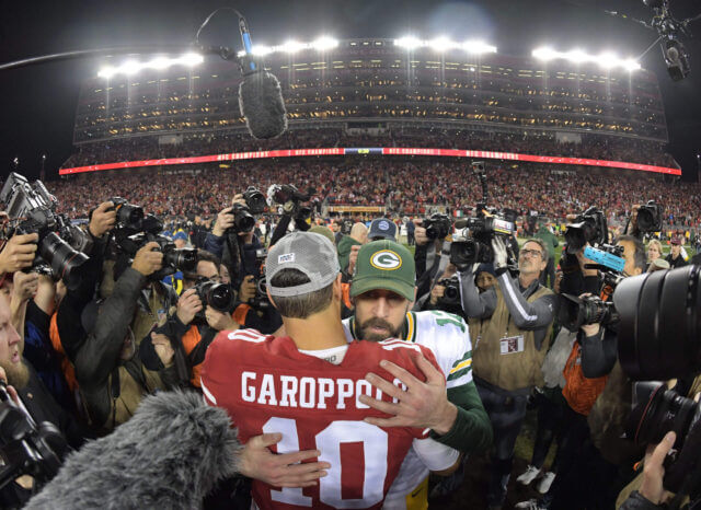 Aaron Rodgers, Jimmy Garoppolo, 49ers, Packers