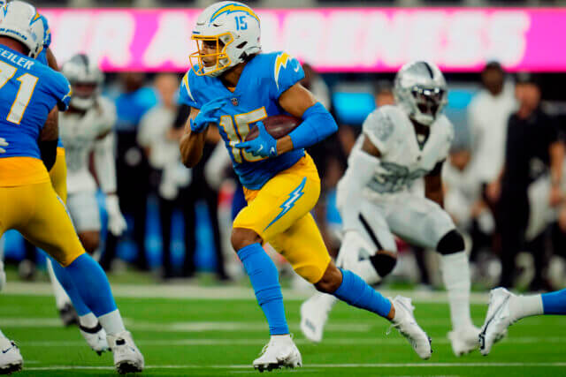 Raiders Sign Former Chargers Wide Receiver Jalen Guyton In Free Agency
